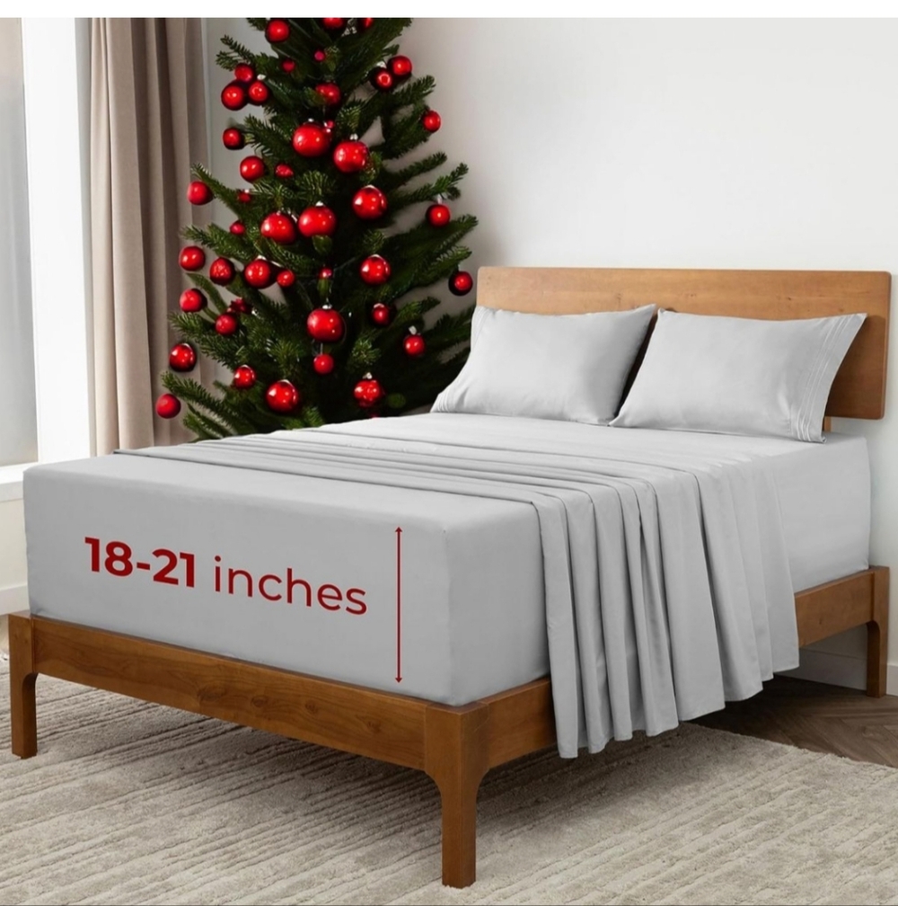 Mellanni Extra Deep Full Sheets - 4 PC Iconic Collection Bedding - Hotel Luxury,